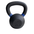 Gravity R Black cast kettlebell with color ring on the handle