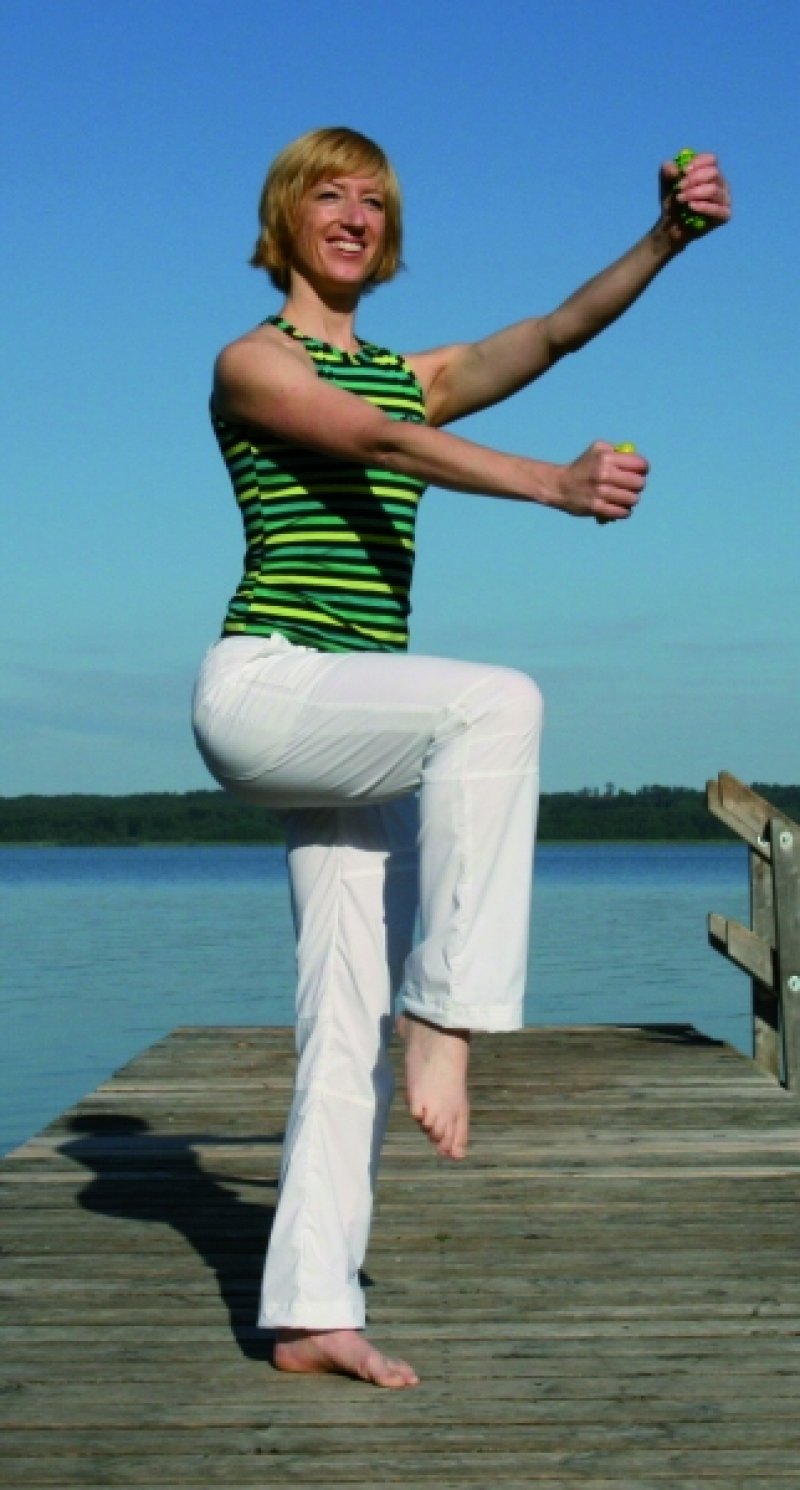 Massage ball Brasil, set of 2, green